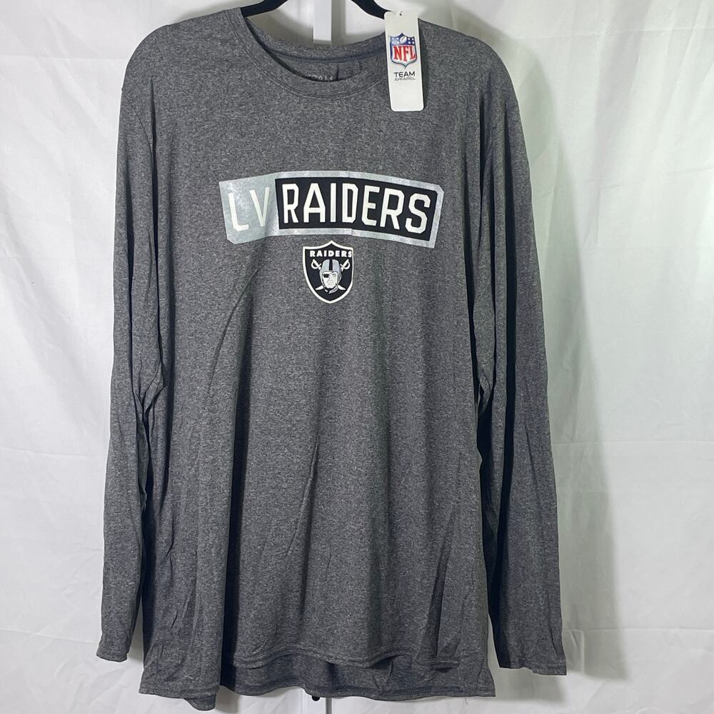 NWT Las Vegas Raiders NFL Long Sleeve Tee - Mens Size 2XL - Gray